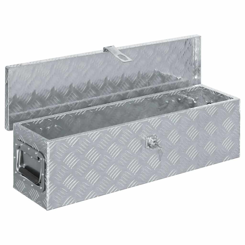 Cassetta in Alluminio 80,5x22x22 cm Argento | homemem39