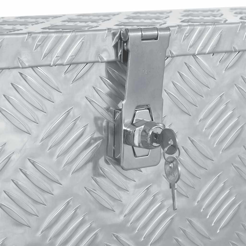 Cassetta in Alluminio 80,5x22x22 cm Argento | homemem39