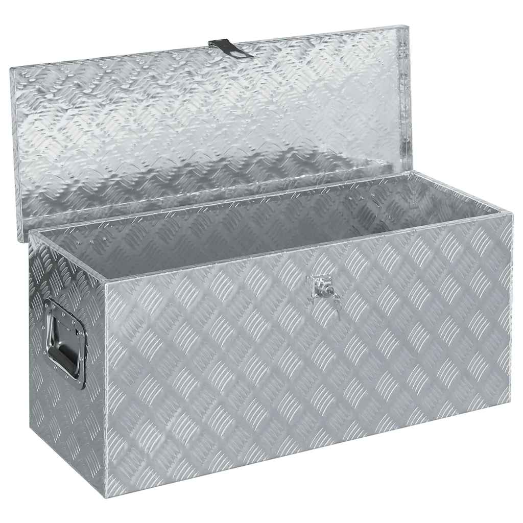 Cassetta in Alluminio 90,5x35x40 cm Argento | homemem39