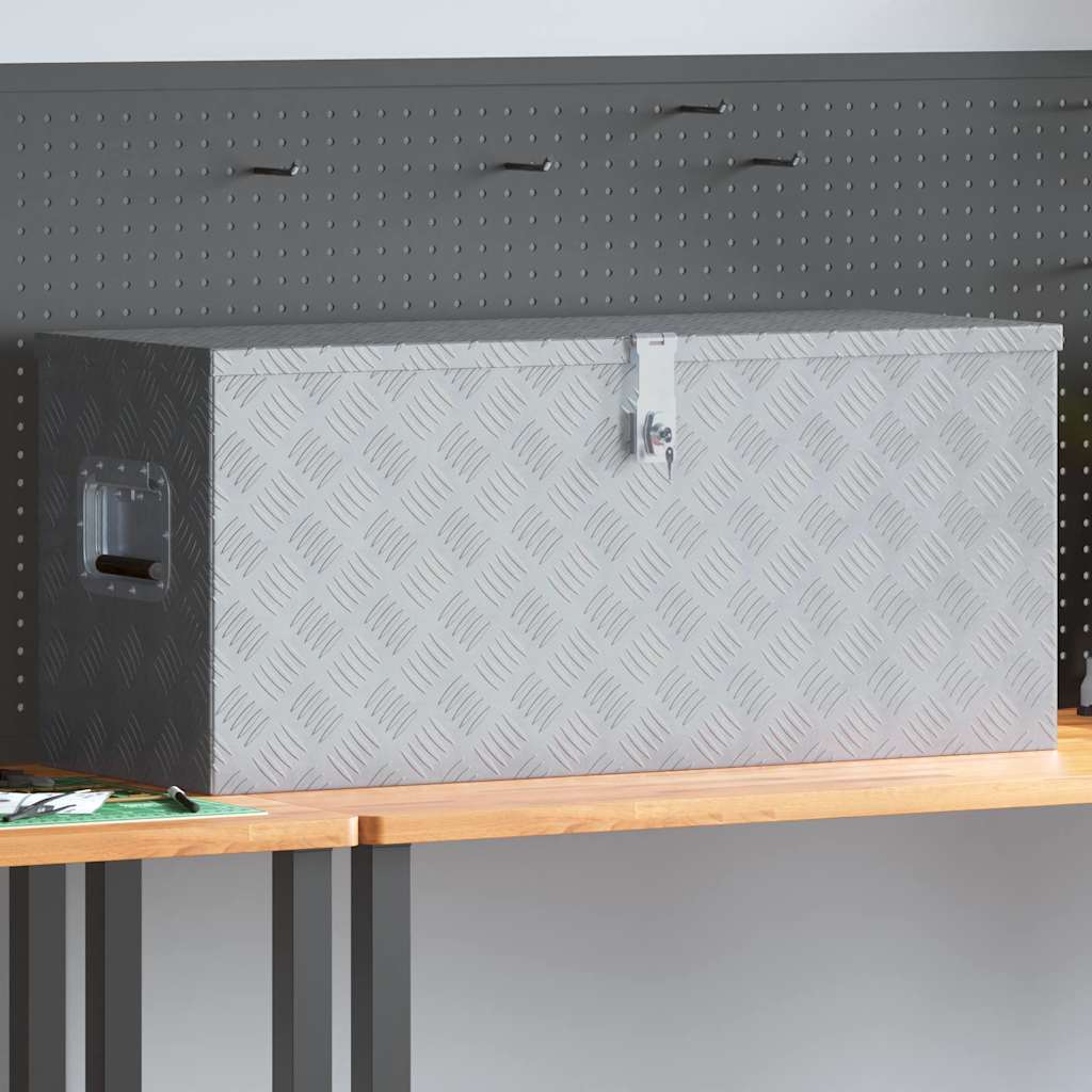 Cassetta in Alluminio 90,5x35x40 cm Argento | homemem39