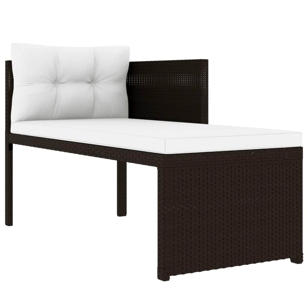 Set Divani da Giardino 4 pz in Polyrattan Marrone - homemem39
