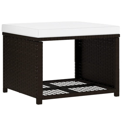 Set Divani da Giardino 4 pz in Polyrattan Marrone - homemem39