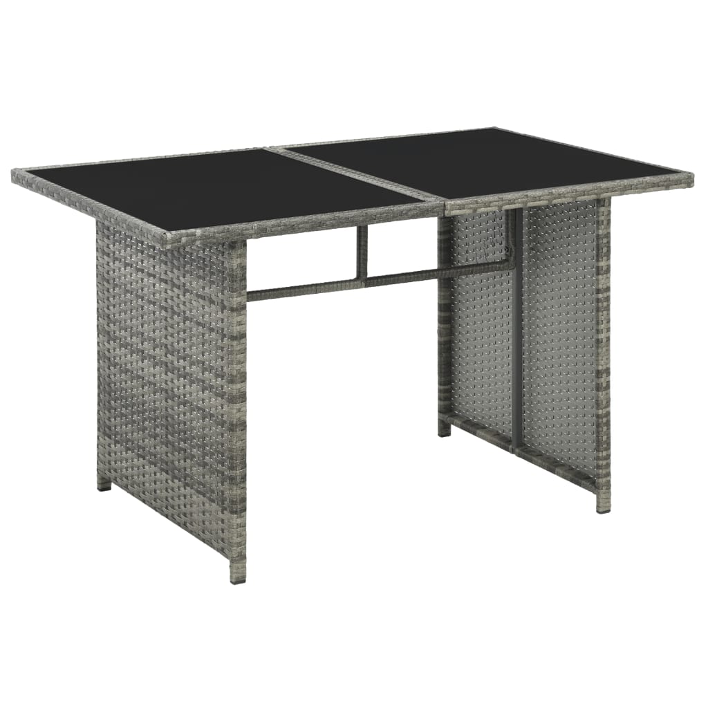 Set Divani da Giardino 10 pz con Cuscini in Polyrattan Grigio | homemem39