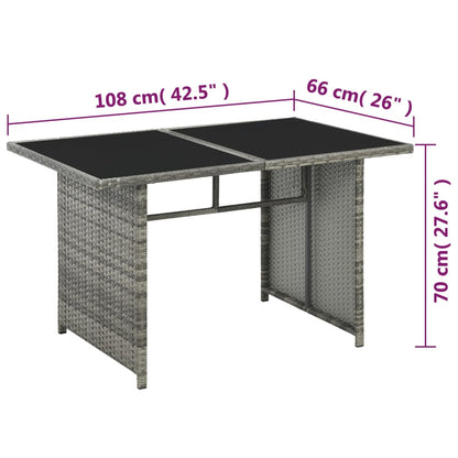 Set Divani da Giardino 10 pz con Cuscini in Polyrattan Grigio | homemem39