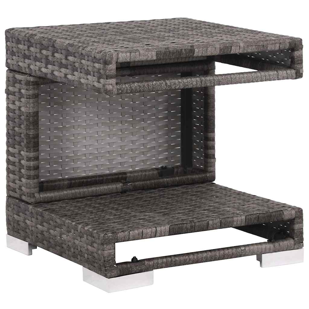 Set Divani da Giardino 7 pz con Cuscini in Polyrattan Grigio | homemem39