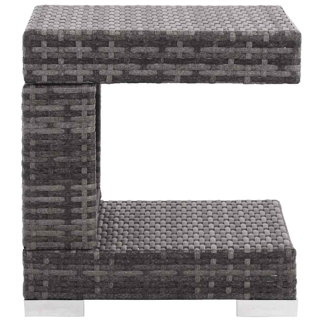 Set Divani da Giardino 7 pz con Cuscini in Polyrattan Grigio | homemem39