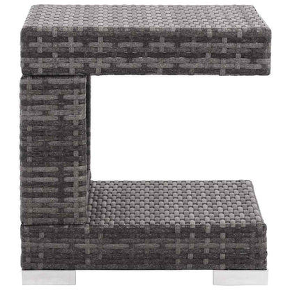 Set Divani da Giardino 7 pz con Cuscini in Polyrattan Grigio | homemem39
