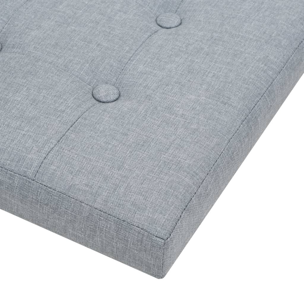 Pouf Pieghevole con Contenitore Grigio Chiaro in Simil Lino | homemem39