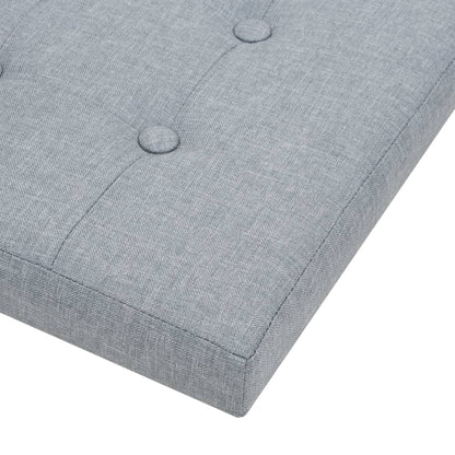 Pouf Pieghevole con Contenitore Grigio Chiaro in Simil Lino | homemem39