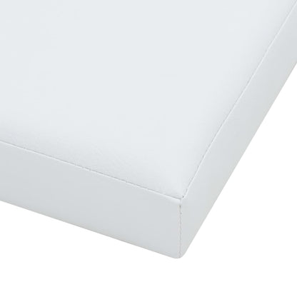 Sgabello Pieghevole con Contenitore Bianco in Similpelle | homemem39
