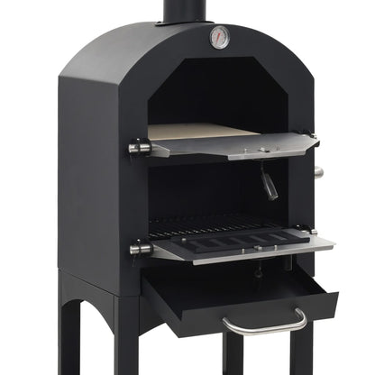 Forno Pizza Esterno a Carbonella con Pietra Refrattaria - homemem39