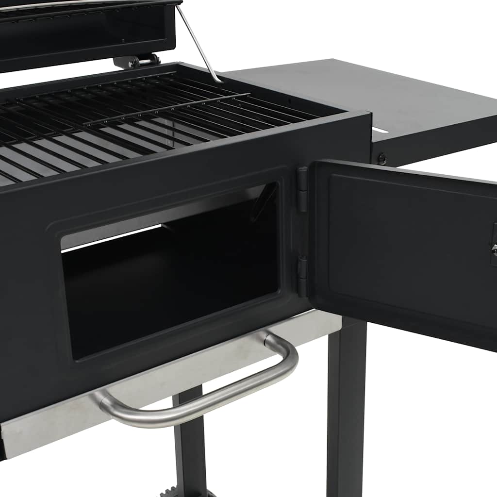 Barbecue a Carbonella con Ripiano Inferiore Nero | homemem39