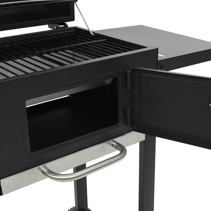 Barbecue a Carbonella con Ripiano Inferiore Nero | homemem39
