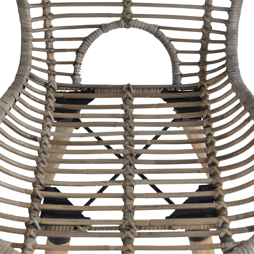Sedie da Pranzo 4 pz Marroni in Rattan Naturale | homemem39
