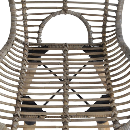 Sedie da Pranzo 4 pz Marroni in Rattan Naturale | homemem39