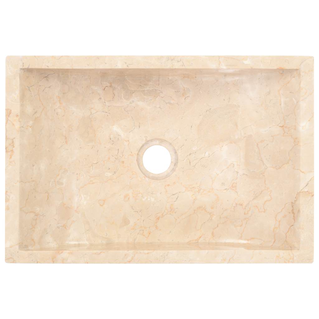 Lavello 45x30x12 cm Marmo Lucido Crema