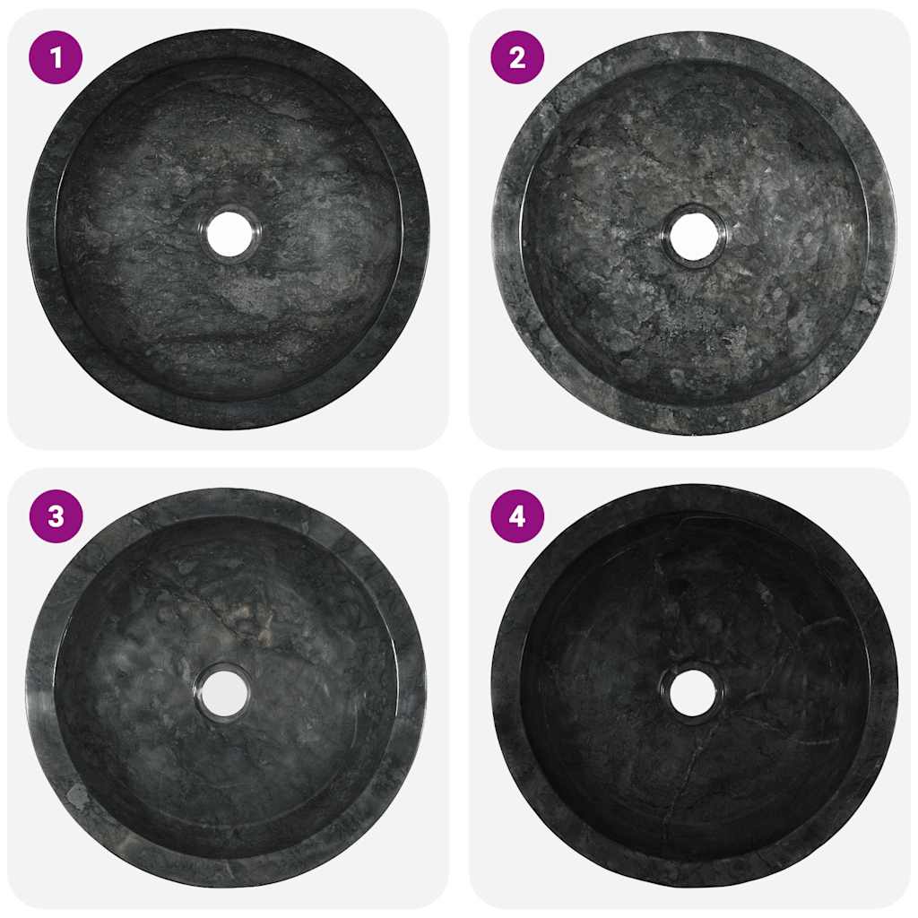 Lavandino 40x12 cm in Marmo Nero - homemem39