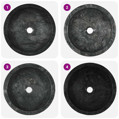 Lavandino 40x12 cm in Marmo Nero - homemem39