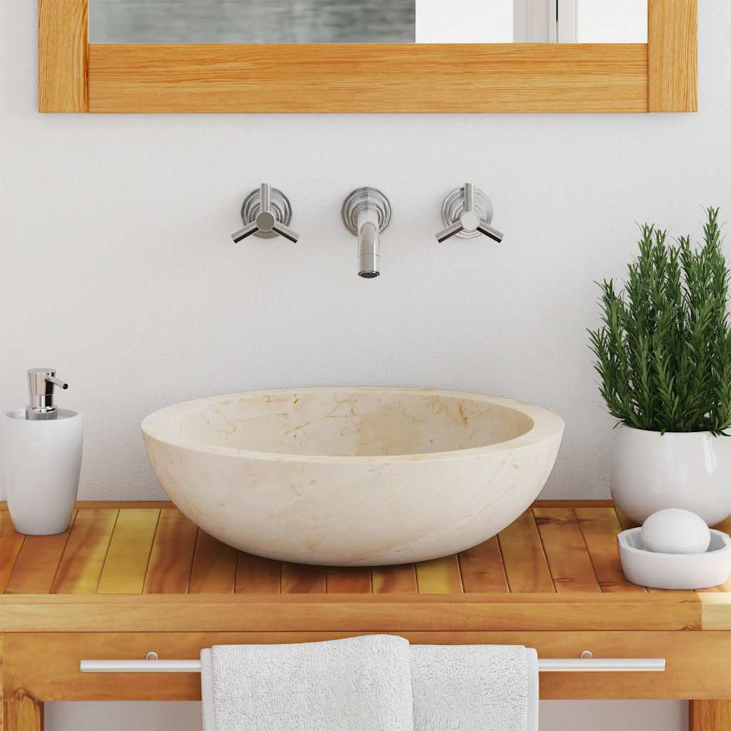 Lavandino 40x12 cm in Marmo Crema | homemem39