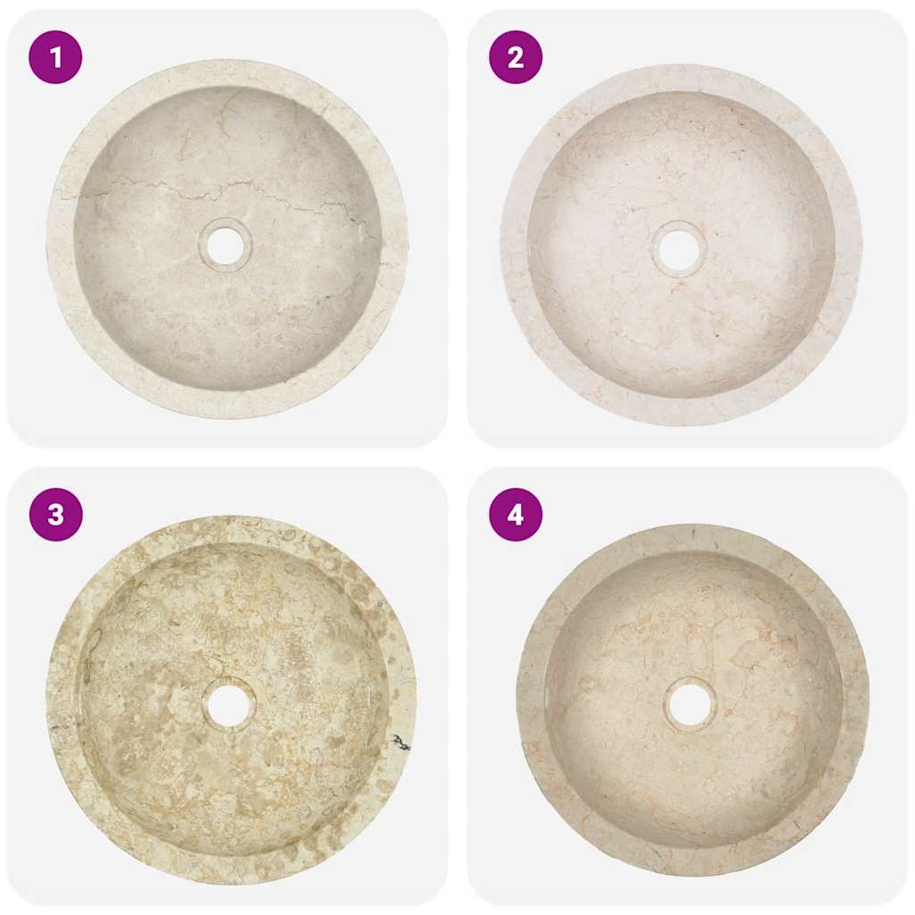 Lavandino 40x12 cm in Marmo Crema - homemem39