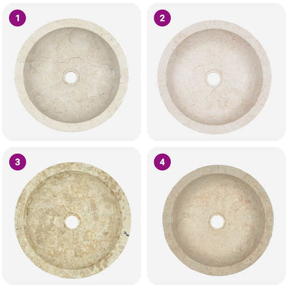 Lavandino 40x12 cm in Marmo Crema - homemem39