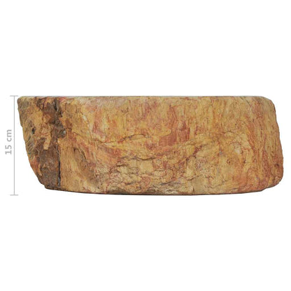 Lavandino 45x35x15 cm in Pietra Fossile Crema | homemem39