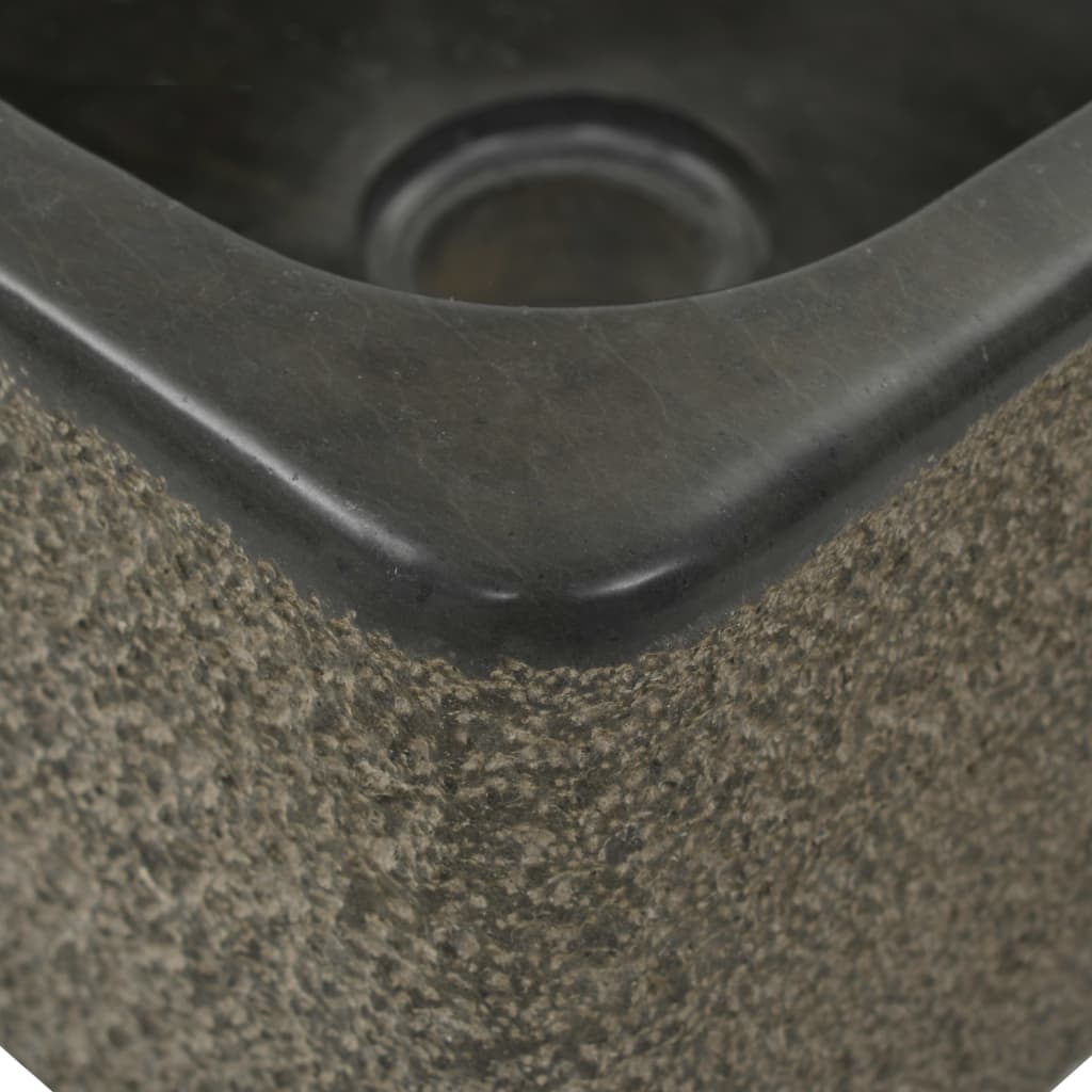 Lavandino 30x30x15 cm in Pietra di Fiume Nero | homemem39
