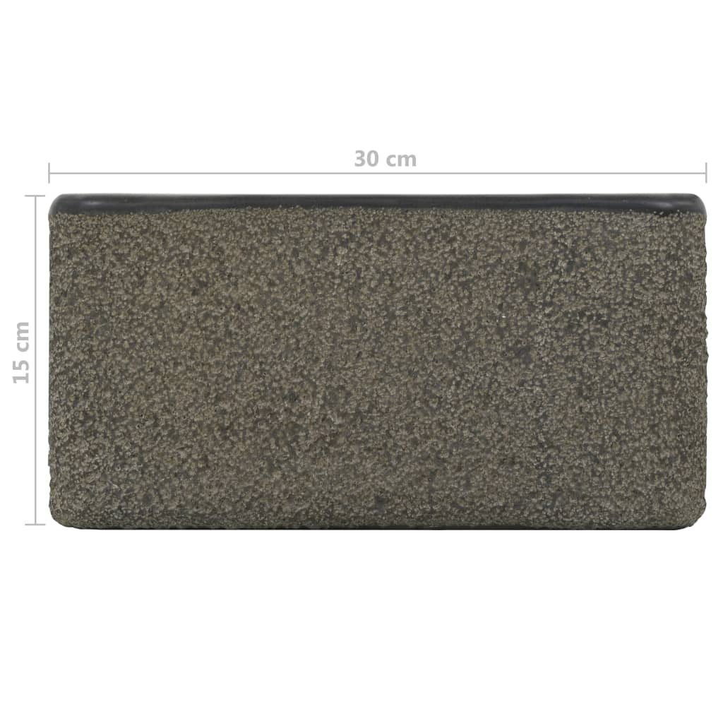 Lavandino 30x30x15 cm in Pietra di Fiume Nero | homemem39