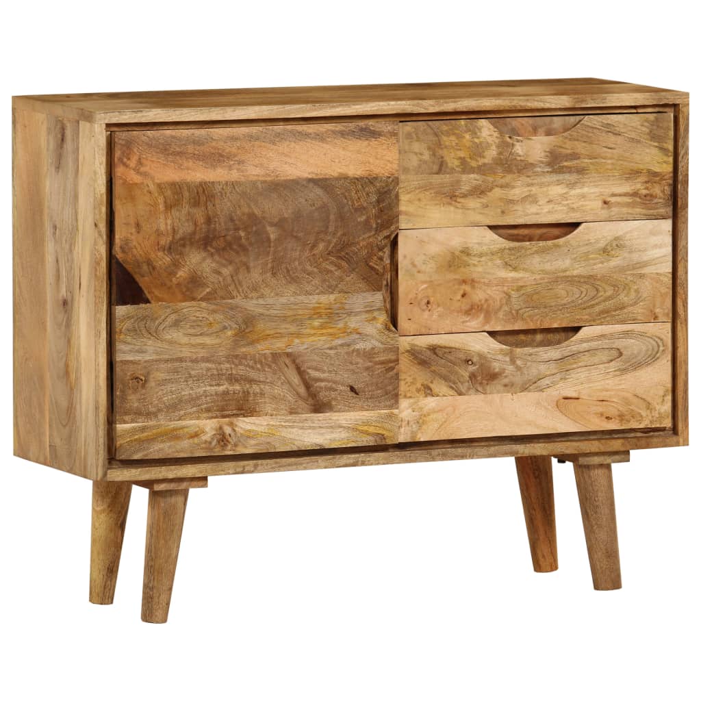 Credenza in Legno Massello di Mango 90x30x69 cm