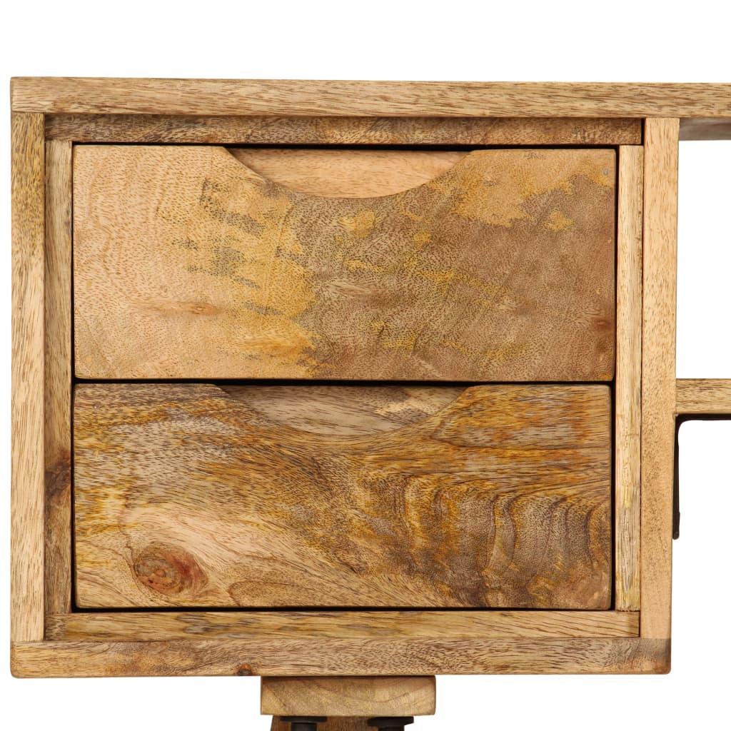 Scrivania in Legno Massello di Mango 115x47x76 cm | homemem39