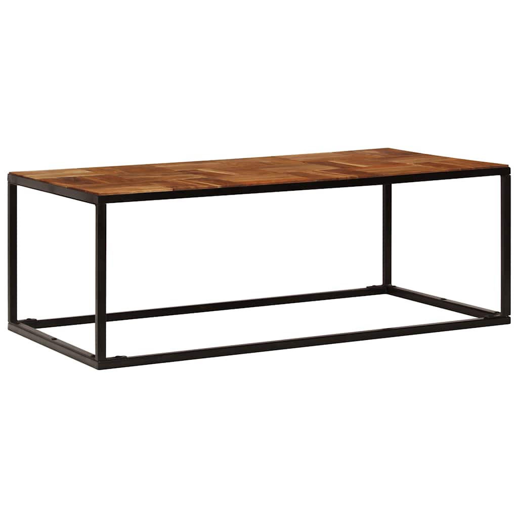 Tavolino 110x60x40 cm in Legno Massello di Acacia e Acciaio