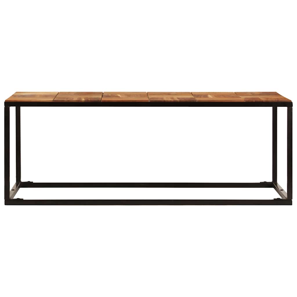 Tavolino 110x60x40 cm in Legno Massello di Acacia e Acciaio