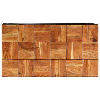 Tavolino 110x60x40 cm in Legno Massello di Acacia e Acciaio