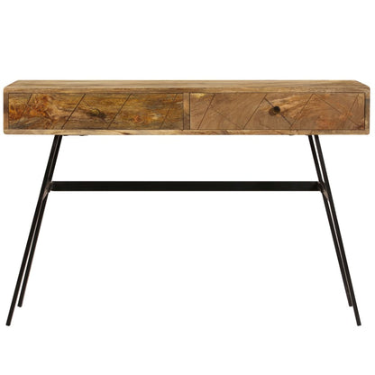 Scrivania con Cassetti in Legno Massello di Mango 110x50x76 cm