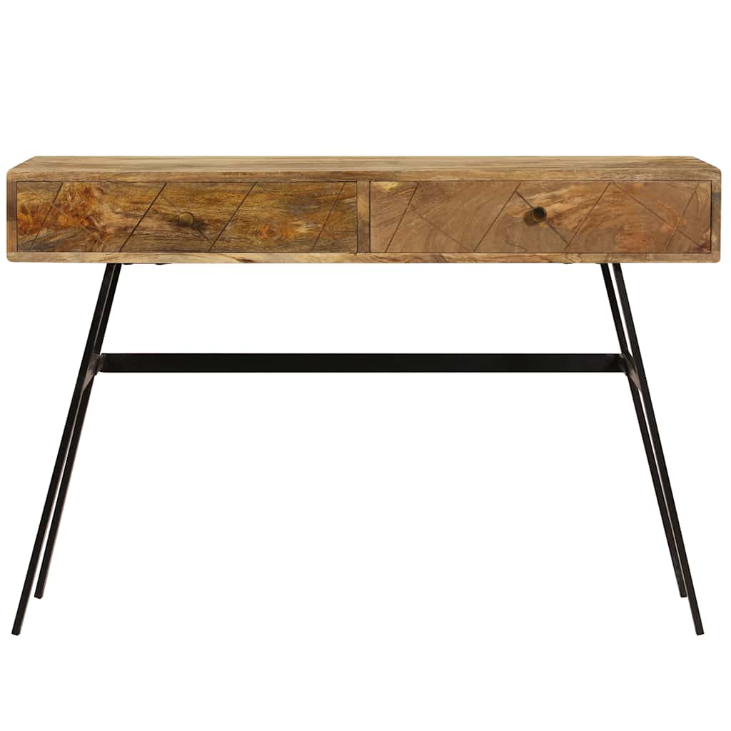 Scrivania con Cassetti in Legno Massello di Mango 110x50x76 cm