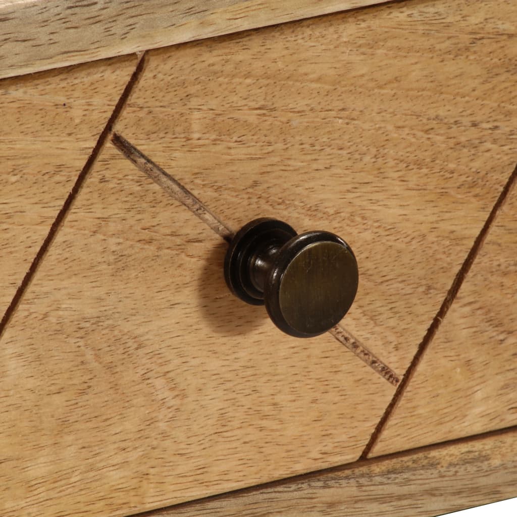 Scrivania con Cassetti in Legno Massello di Mango 110x50x76 cm