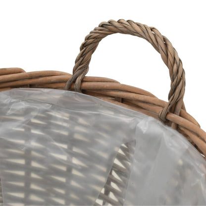 Letti Rialzati da Giardino 4 pz in Vimini e Rivestimento in PE - homemem39