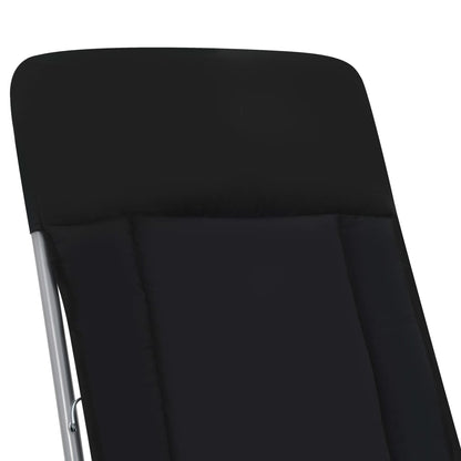 Sedie da Giardino Pieghevoli con Cuscino 2 pz Nere - homemem39