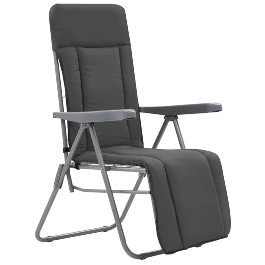 Sedie da Giardino Pieghevoli con Cuscino 2 pz Grigio | homemem39