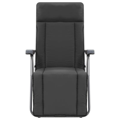 Sedie da Giardino Pieghevoli con Cuscino 2 pz Grigio