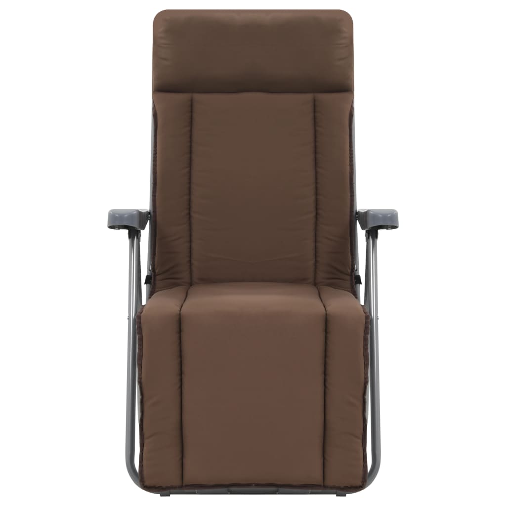 Sedie da Giardino Pieghevoli con Cuscino 2 pz Marrone - homemem39