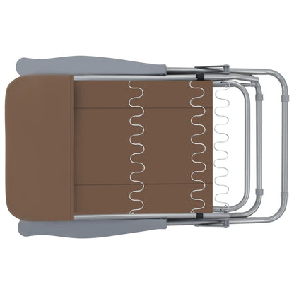 Sedie da Giardino Pieghevoli con Cuscino 2 pz Marrone - homemem39