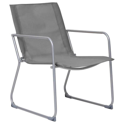 Set Divano da Giardino 4 pz in Tessuto e Acciaio