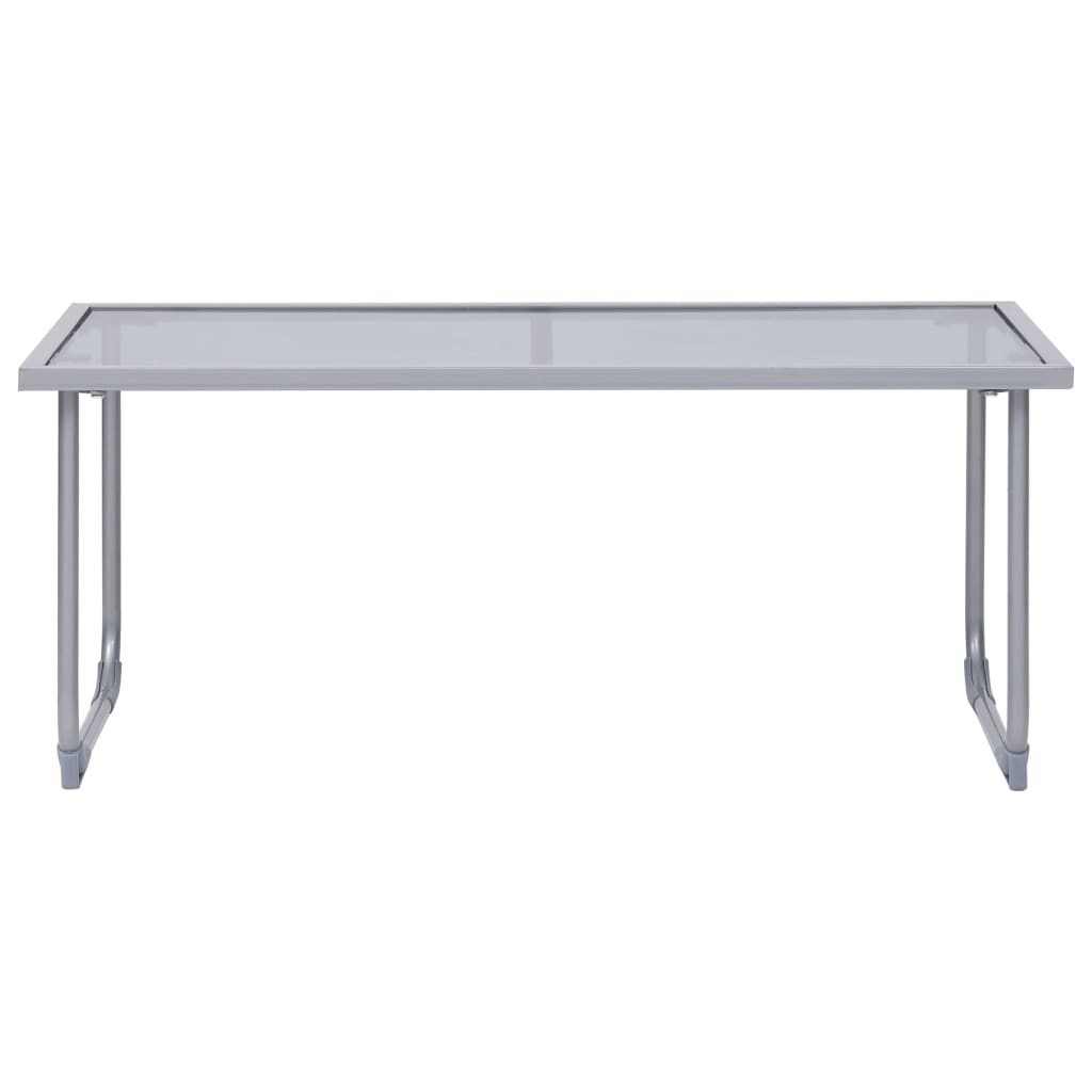 Set Divano da Giardino 4 pz in Tessuto e Acciaio Nero - homemem39