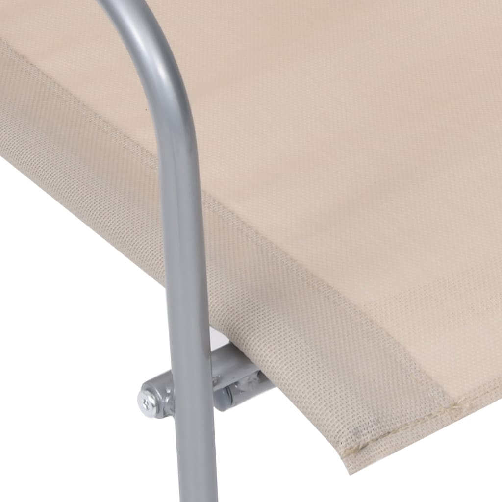 Set Divano da Giardino 4 pz in Tessuto e Acciaio Crema - homemem39