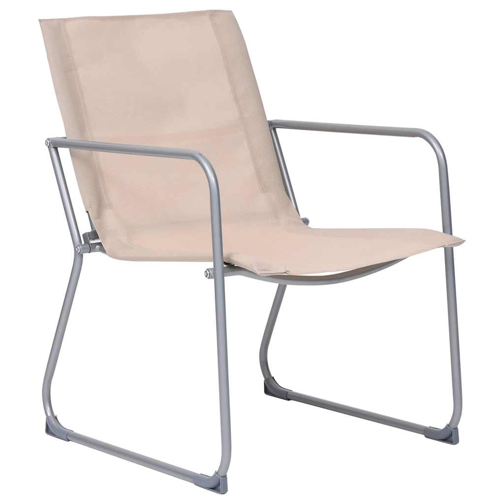 Set Divano da Giardino 4 pz in Tessuto e Acciaio