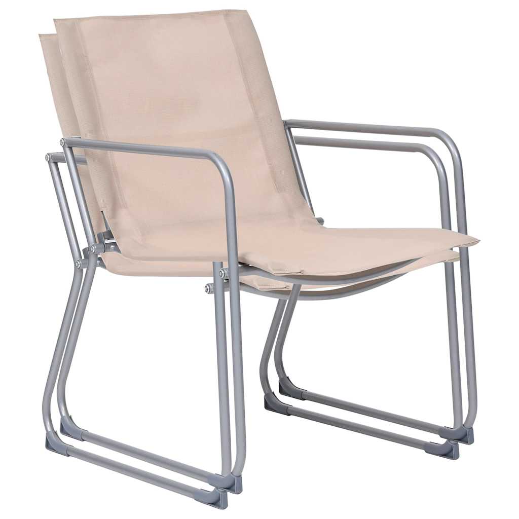 Set Divano da Giardino 4 pz in Tessuto e Acciaio