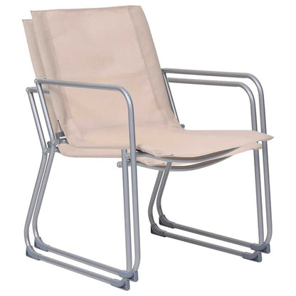 Set Divano da Giardino 4 pz in Tessuto e Acciaio