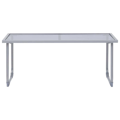 Set Divano da Giardino 4 pz in Tessuto e Acciaio Grigio Talpa