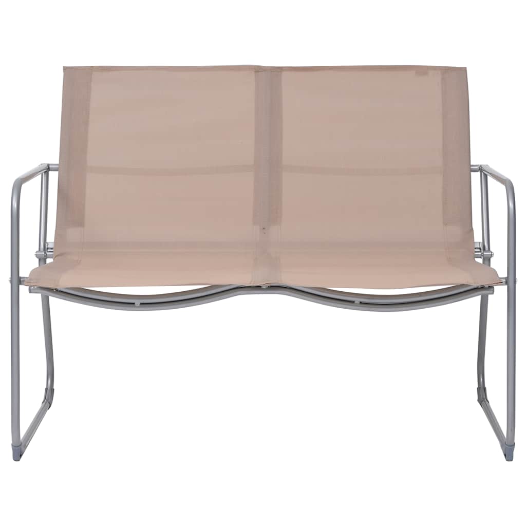 Set Divano da Giardino 4 pz in Tessuto e Acciaio Grigio Talpa
